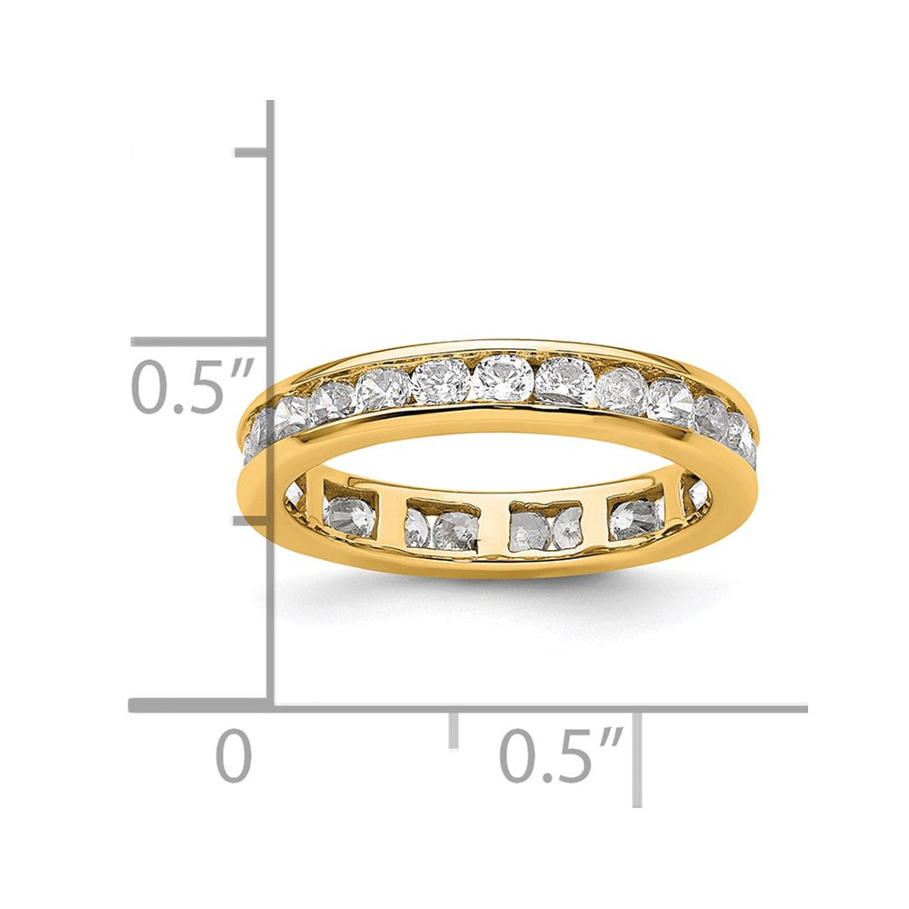 14k Polished Channel-set 1 carat Diamond Complete Eternity Band
