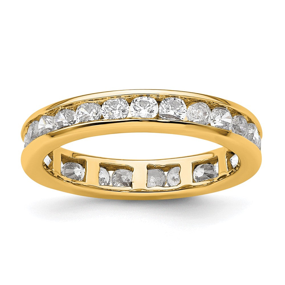 14k Polished Channel-set 1 carat Diamond Complete Eternity Band