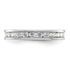 14k White Gold Polished Channel-set 1 carat Diamond Complete Eternity Band