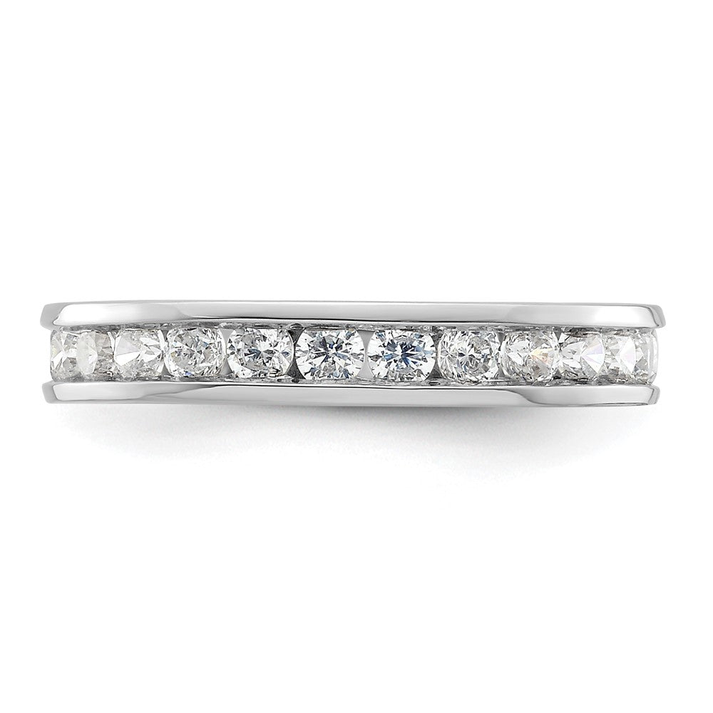 14k White Gold Polished Channel-set 1 carat Diamond Complete Eternity Band