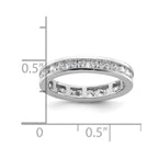 14k White Gold Polished Channel-set 1 carat Diamond Complete Eternity Band