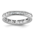 14k White Gold Polished Channel-set 1 carat Diamond Complete Eternity Band