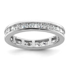 14k White Gold Polished Channel-set 1 carat Diamond Complete Eternity Band
