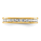 14k Polished Channel-set 1 carat Diamond Complete Eternity Band