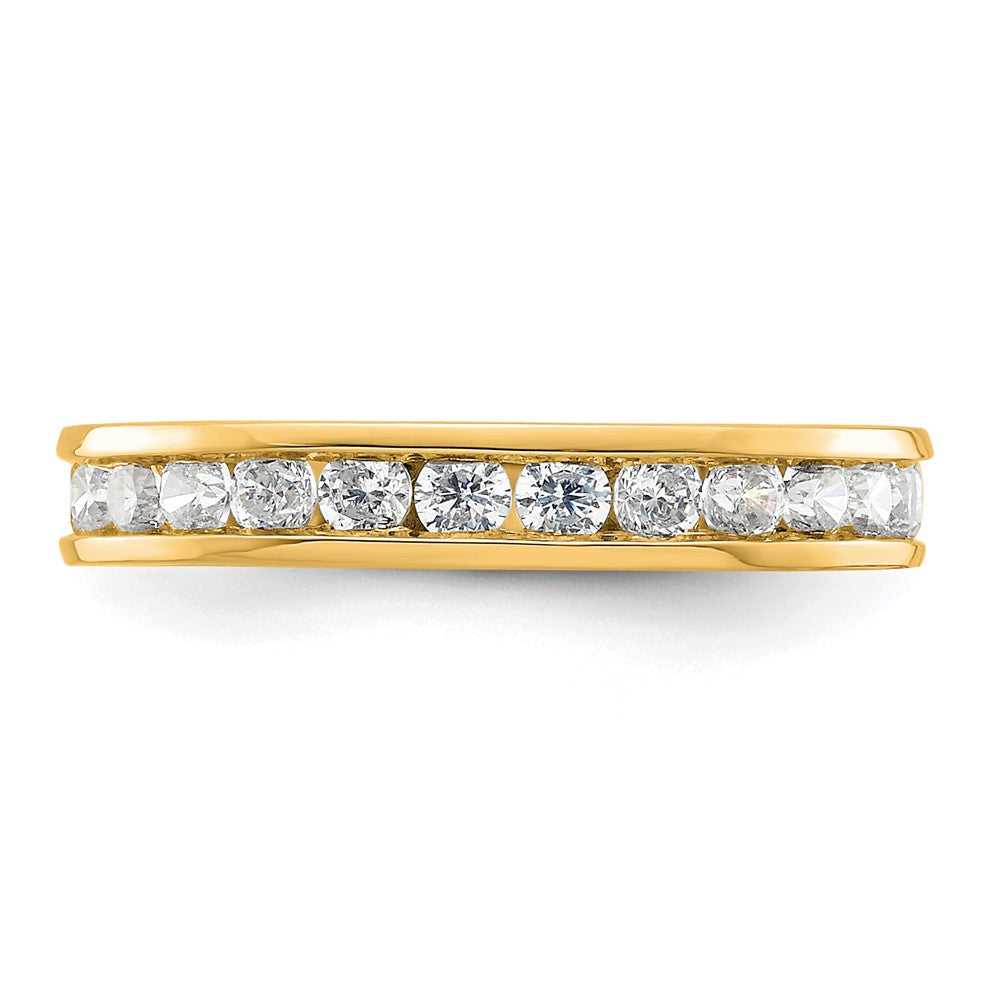 14k Polished Channel-set 1 carat Diamond Complete Eternity Band