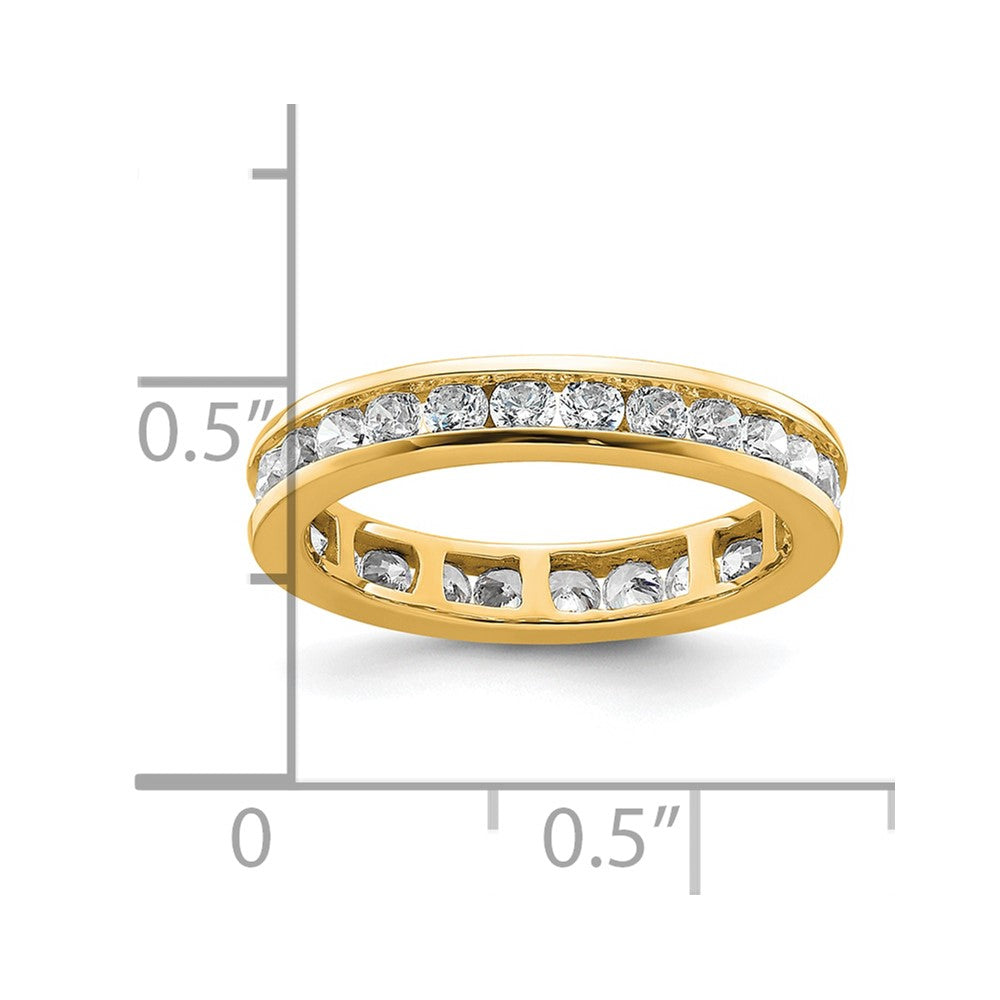 14k Polished Channel-set 1 carat Diamond Complete Eternity Band