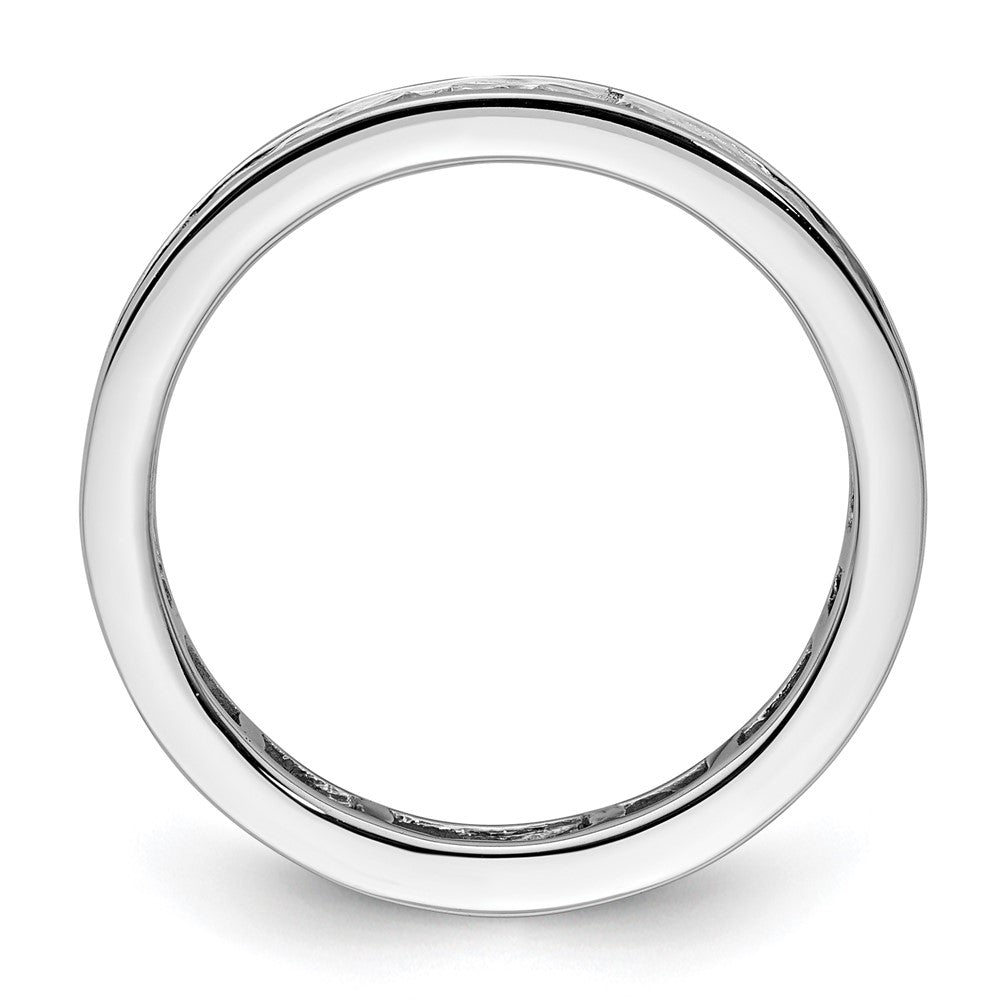 14k White Gold Polished Channel-set 1 carat Diamond Complete Eternity Band
