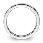 14k White Gold Polished Channel-set 1 carat Diamond Complete Eternity Band