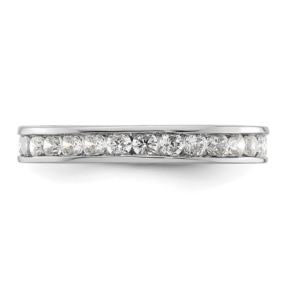 14k White Gold Polished Channel-set 1 carat Diamond Complete Eternity Band