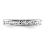 14k White Gold Polished Channel-set 1 carat Diamond Complete Eternity Band