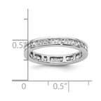 14k White Gold Polished Channel-set 1 carat Diamond Complete Eternity Band