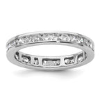 14k White Gold Polished Channel-set 1 carat Diamond Complete Eternity Band