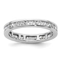 14k White Gold Polished Channel-set 1 carat Diamond Complete Eternity Band