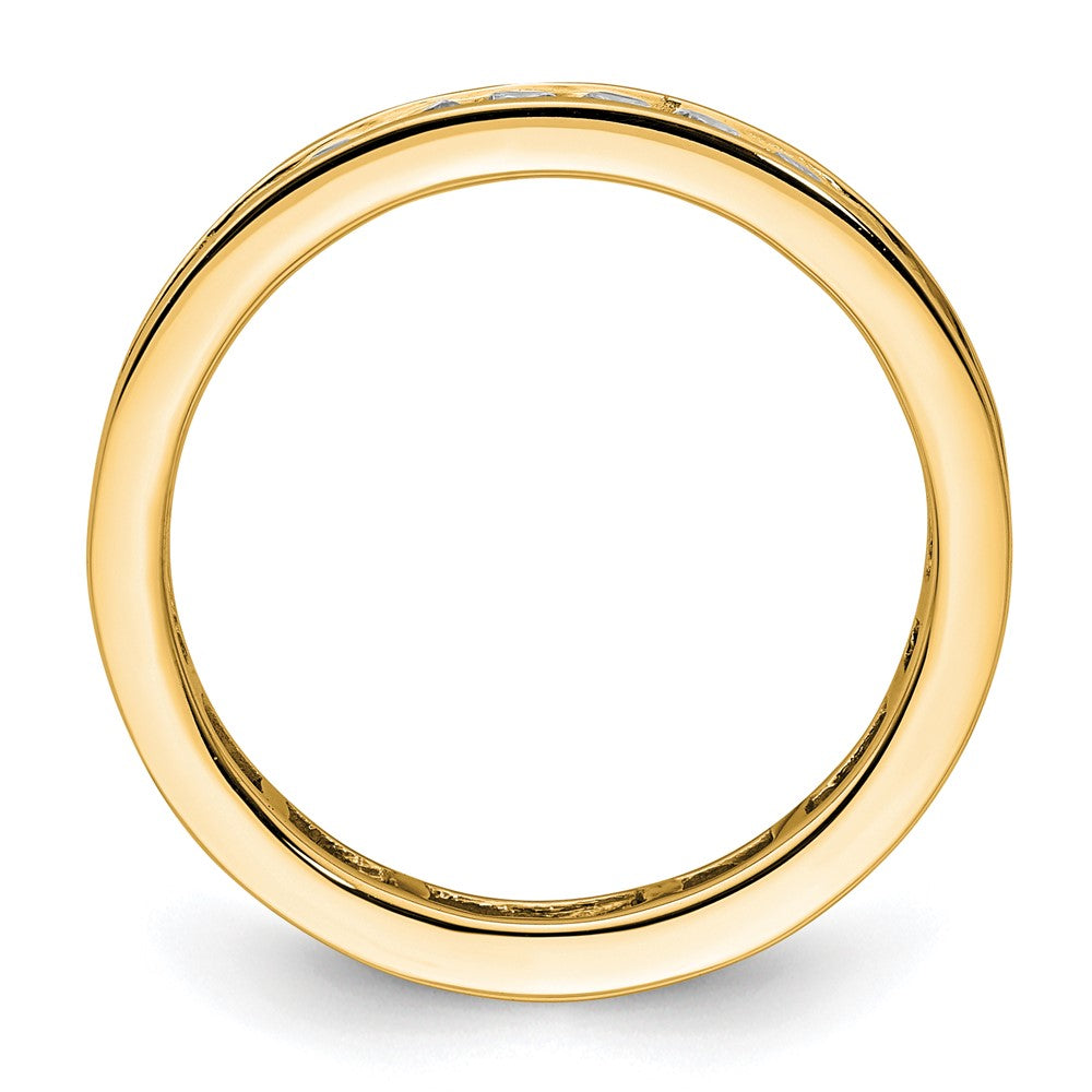 14k Polished Channel-set 1 carat Diamond Complete Eternity Band