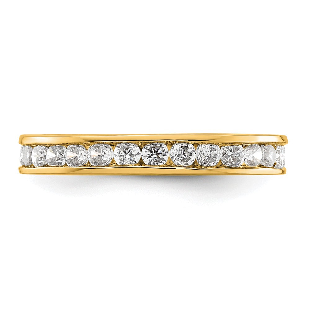 14k Polished Channel-set 1 carat Diamond Complete Eternity Band