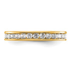 14k Polished Channel-set 1 carat Diamond Complete Eternity Band