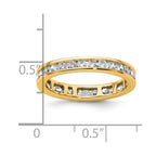 14k Polished Channel-set 1 carat Diamond Complete Eternity Band
