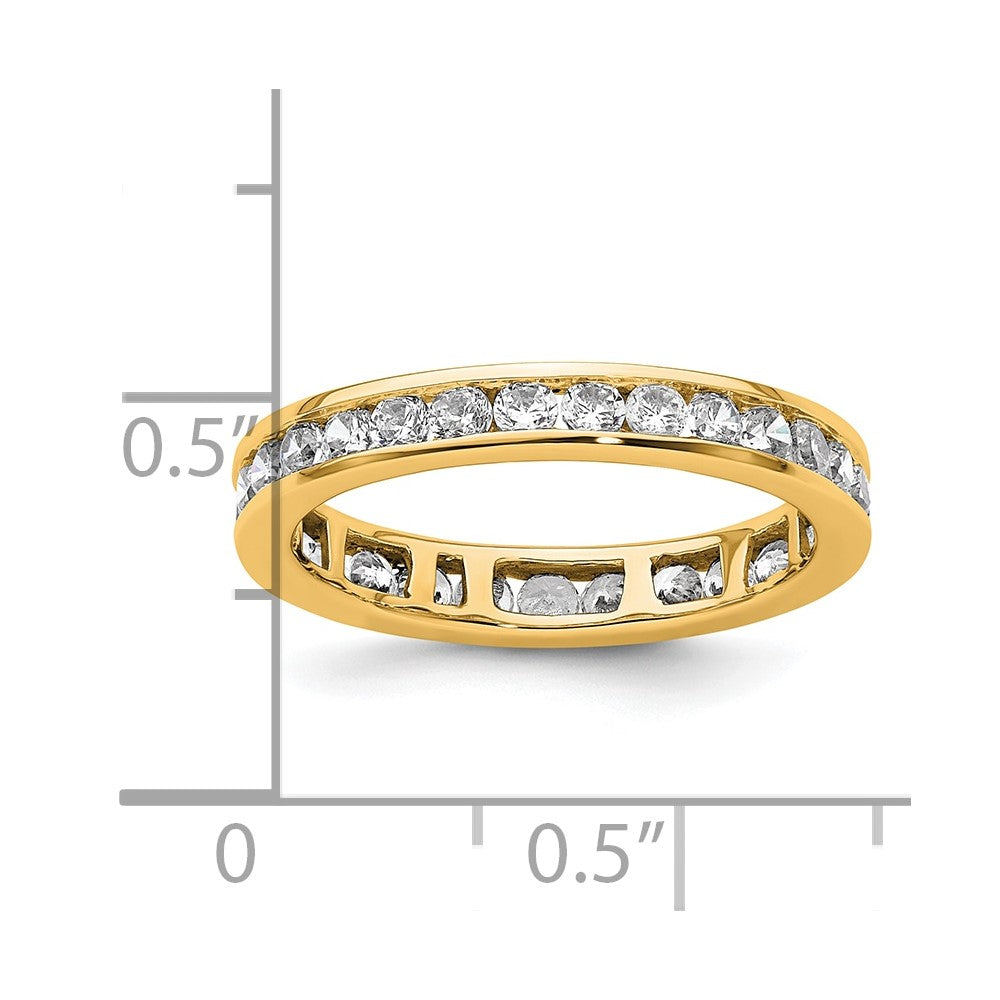 14k Polished Channel-set 1 carat Diamond Complete Eternity Band