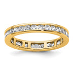 14k Polished Channel-set 1 carat Diamond Complete Eternity Band