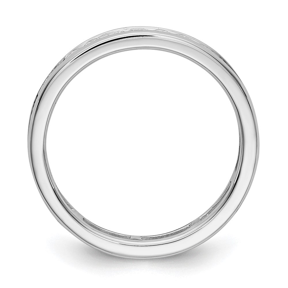 14k White Gold Polished Channel-set 1 carat Diamond Complete Eternity Band