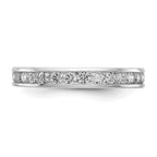 14k White Gold Polished Channel-set 1 carat Diamond Complete Eternity Band