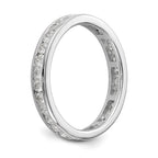 Platinum Polished Channel Set Diamond Eternity Band