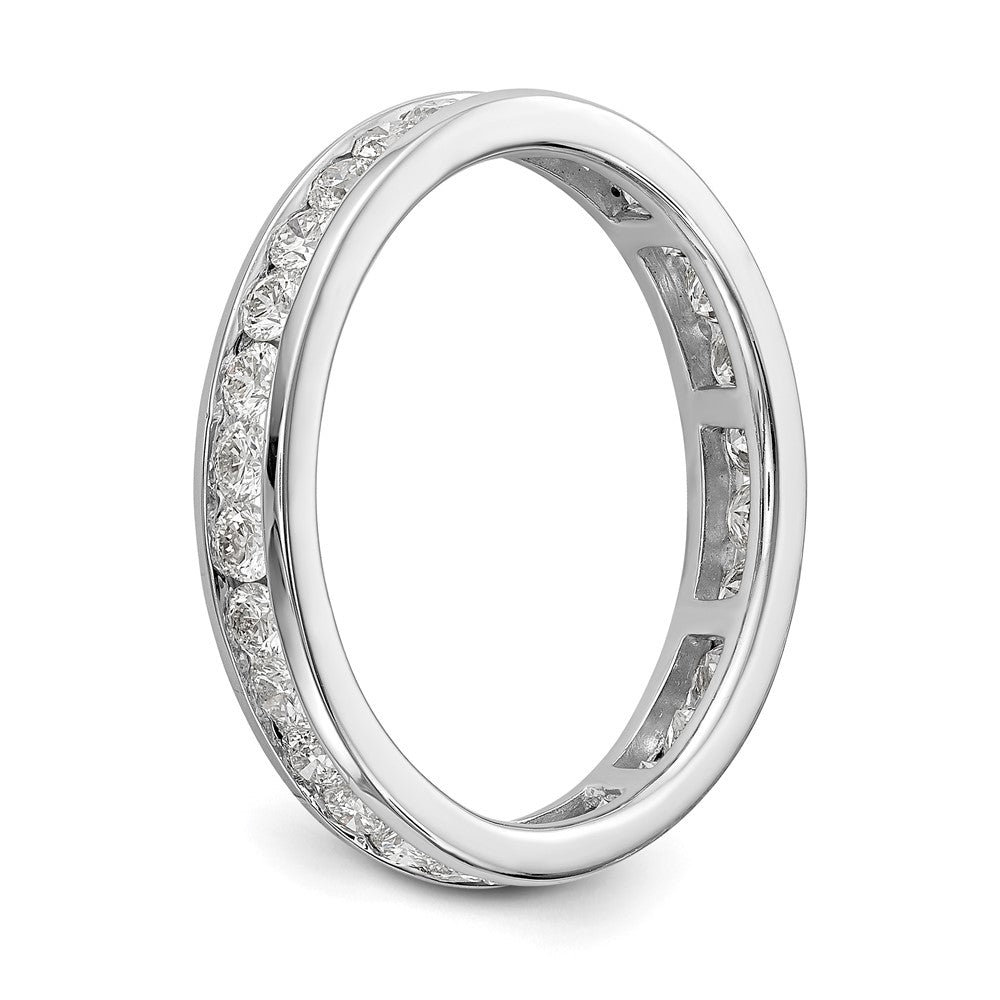 14k White Gold Channel Set Diamond Eternity Band - Diamonds: A
