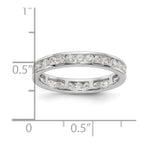 Platinum Polished Channel Set Diamond Eternity Band