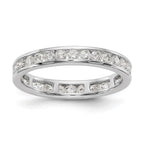 14k White Gold Channel Set Diamond Eternity Band - Diamonds: A