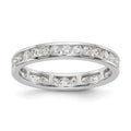 Platinum Polished Channel Set Diamond Eternity Band