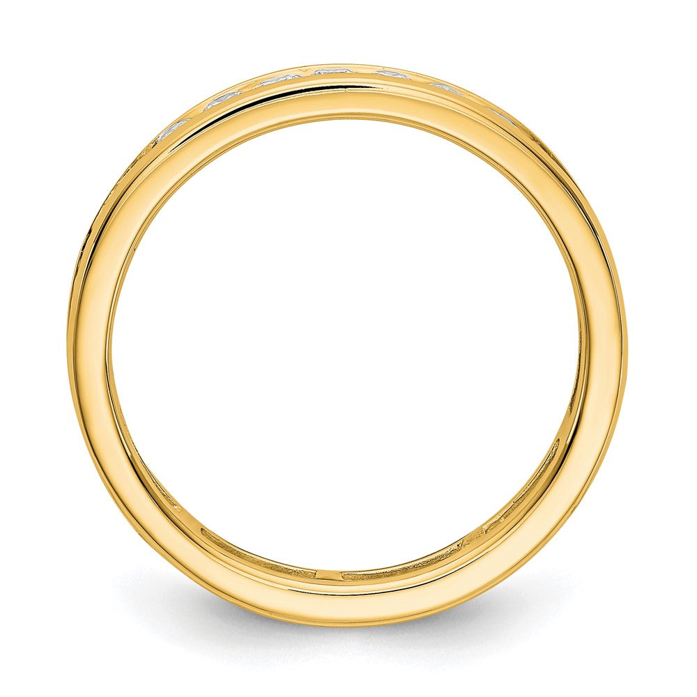 14k Polished Channel-set 1 carat Diamond Complete Eternity Band