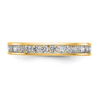 14k Polished Channel-set 1 carat Diamond Complete Eternity Band