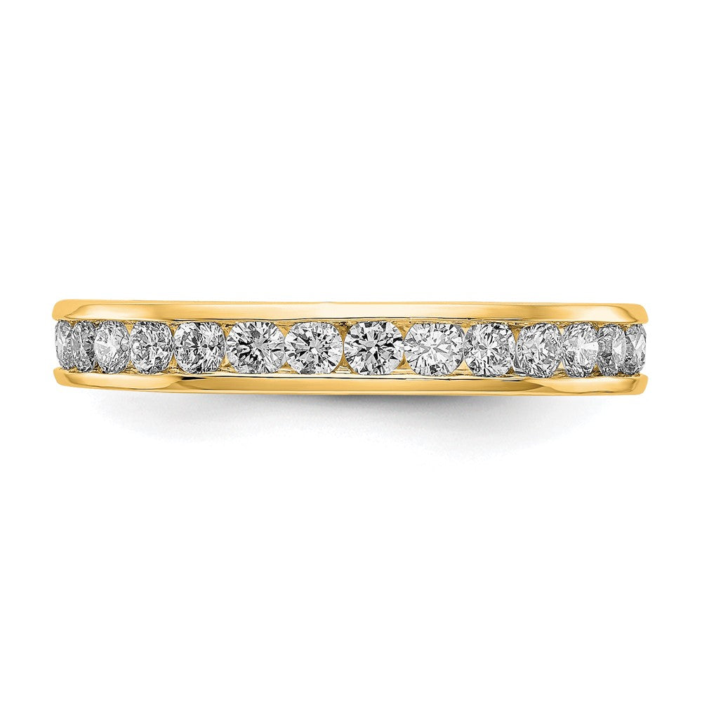 14k Polished Channel-set 1 carat Diamond Complete Eternity Band