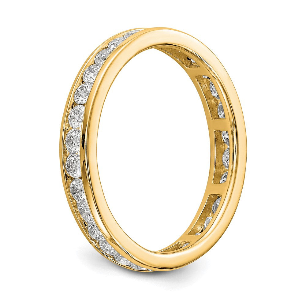 14k Polished Channel-set 1 carat Diamond Complete Eternity Band