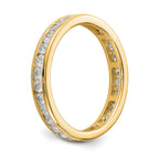 14k Polished Channel-set 1 carat Diamond Complete Eternity Band