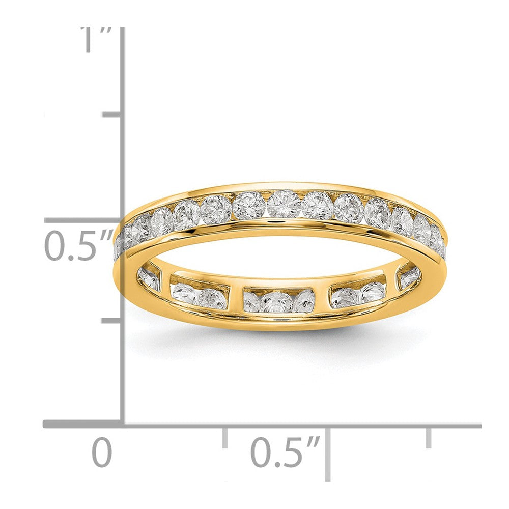 14k Polished Channel-set 1 carat Diamond Complete Eternity Band