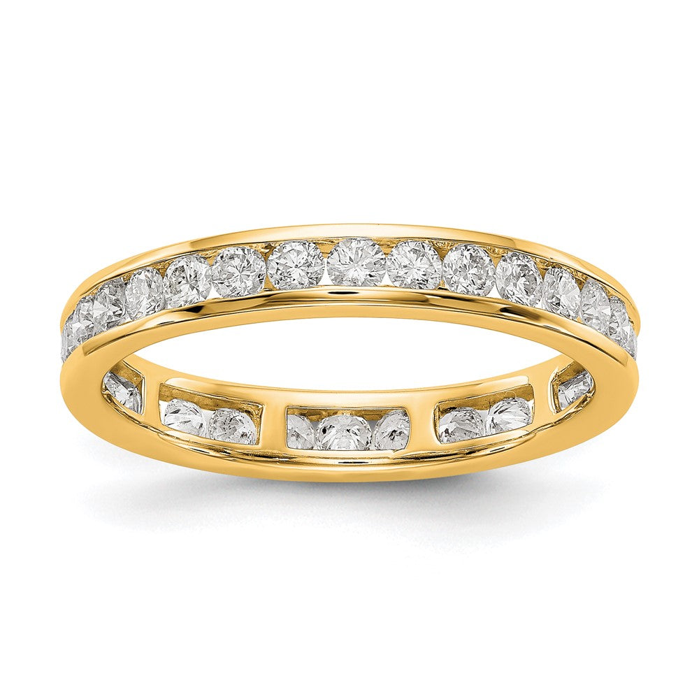 14k Polished Channel-set 1 carat Diamond Complete Eternity Band
