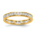 14k Polished Channel-set 1 carat Diamond Complete Eternity Band