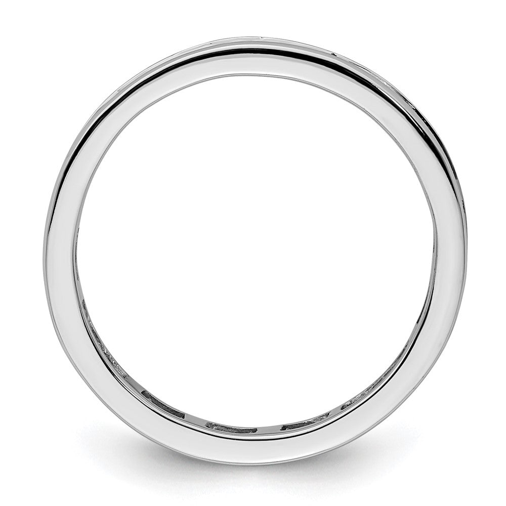 14k White Gold Polished Channel-set 1 carat Diamond Complete Eternity Band