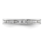 14k White Gold Polished Channel-set 1 carat Diamond Complete Eternity Band