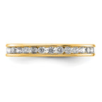 14k Polished Channel-set 1 carat Diamond Complete Eternity Band