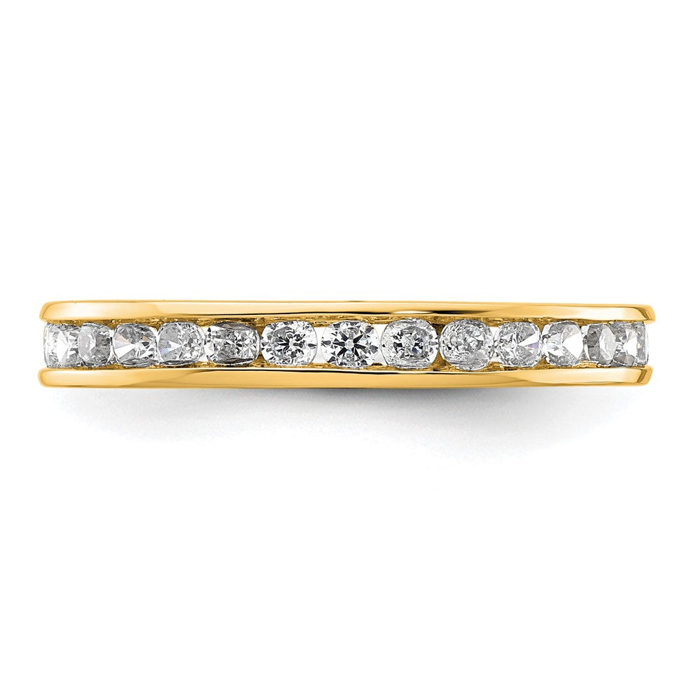 14k Polished Channel-set 1 carat Diamond Complete Eternity Band