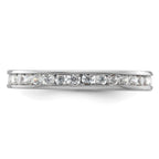 14k White Gold Polished Channel-set 1 carat Diamond Complete Eternity Band