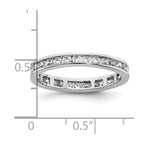 14k White Gold Polished Channel-set 1 carat Diamond Complete Eternity Band