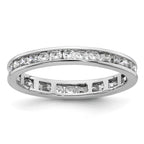 14k White Gold Polished Channel-set 1 carat Diamond Complete Eternity Band