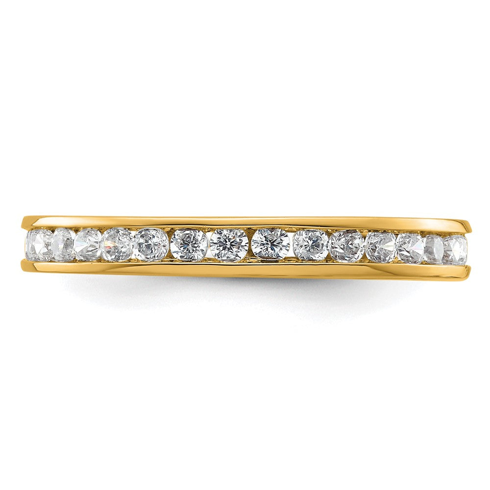 14k Polished Channel-set 1 carat Diamond Complete Eternity Band