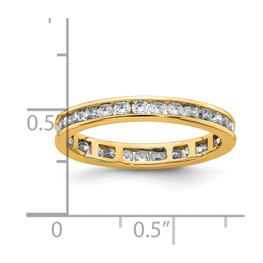 14k Polished Channel-set 1 carat Diamond Complete Eternity Band