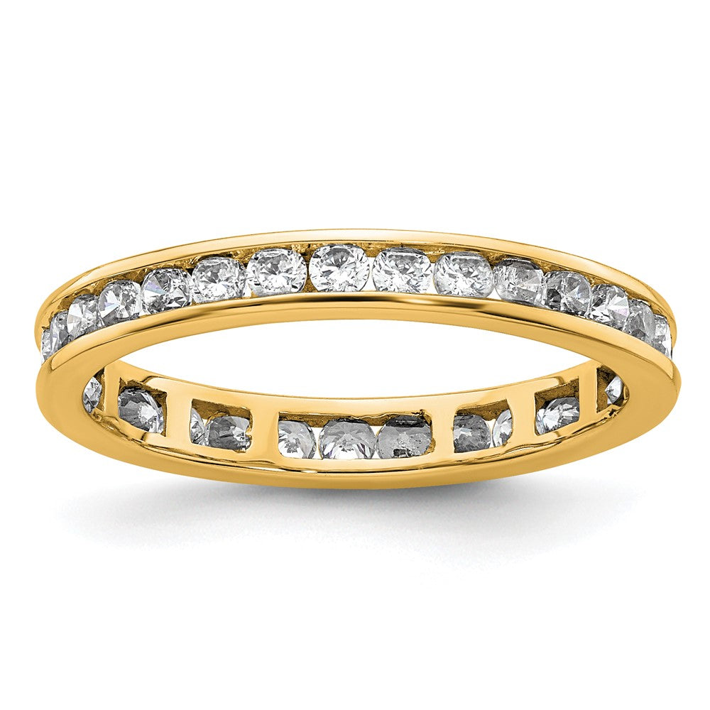 14k Polished Channel-set 1 carat Diamond Complete Eternity Band