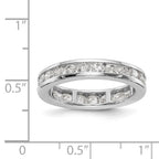 14k White Gold Polished 1.5ct Channel Diamond Eternity Band