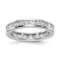14k White Gold Polished 1.5ct Channel Diamond Eternity Band